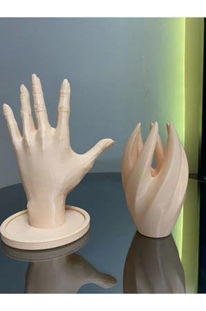 4lü Set Bej Dekoratif Takı Organizer Manken Standı Makyaj Mücevher Kolye Tasarım Sergi Yüzük