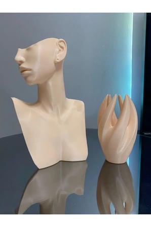 21cm 2'li Set Ten Renk Dekoratif Takı Organizer Mankeni Standı Set Şık Makyaj Mücevher Kolye Sergi