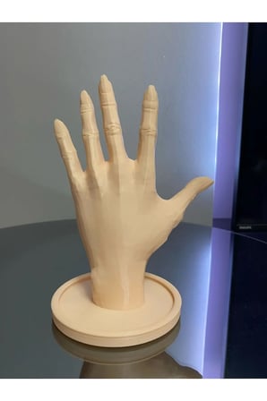 Bej 18 CM Dekoratif Beyaz El Takı Mankeni, Yüzük Standı, Ürün Sergileme Standı, Organizer