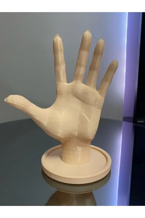 Bej 18 CM Dekoratif Beyaz El Takı Mankeni, Yüzük Standı, Ürün Sergileme Standı, Organizer