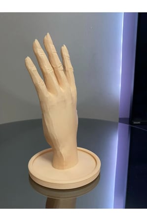 Bej 18 CM Dekoratif Beyaz El Takı Mankeni, Yüzük Standı, Ürün Sergileme Standı, Organizer