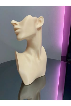 Ten Renk Şık Dekoratif Takı Mankeni Teşhir Standı, Takı Organizer Mücevher Küpe Kolye Sergileme