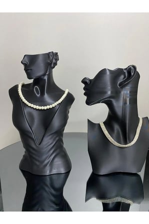 4lü Set Dekoratif Takı Organizer Manken Standı Makyaj Mücevher Kolye Tasarım Sergi Yüzük 21 CM DLC3D