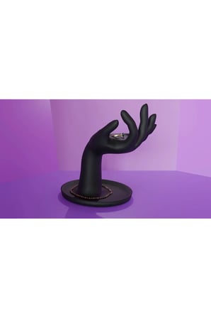 18 CM Dekoratif Siyah El Takı Mankeni, Yüzük Kolye Küpe, Bileklik, Ürün Sergileme Standı, Organizer
