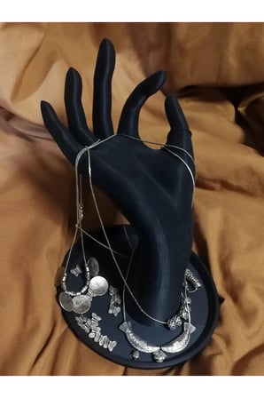 18 CM Dekoratif Siyah El Takı Mankeni, Yüzük Kolye Küpe, Bileklik, Ürün Sergileme Standı, Organizer