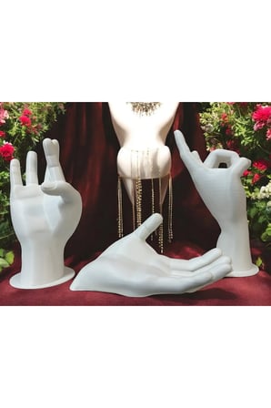 3'lü Set Dekoratif Takı Standı, Yüzük, Küpe, Kolye Organizeri, Takı Standı, Makyaj, Mücevher