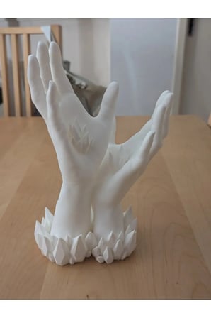 25 Cm Kristal Detaylı Dekoratif Takı Organizer El Manken Standı  Mücevher Kolye Tasarım Sergi Yüzük