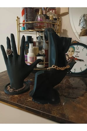 21cm Dekoratif Takı Organizer Manken Standı Set Şık Makyaj Mücevher Kolye Tasarım Sergi Yüzük