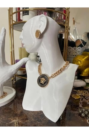 22 Cm Dekoratif takı organizer manken teşhir standı - ŞIK MAKYAJ MÜCEVHER KOLYE TASARIM SERGİ YÜZÜK