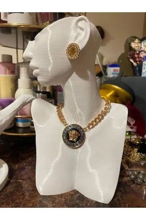 22 Cm Dekoratif takı organizer manken teşhir standı - ŞIK MAKYAJ MÜCEVHER KOLYE TASARIM SERGİ YÜZÜK
