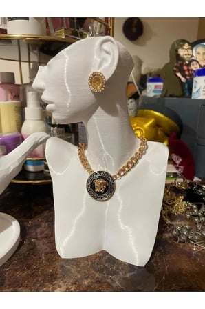 22 Cm Dekoratif takı organizer manken teşhir standı - ŞIK MAKYAJ MÜCEVHER KOLYE TASARIM SERGİ YÜZÜK