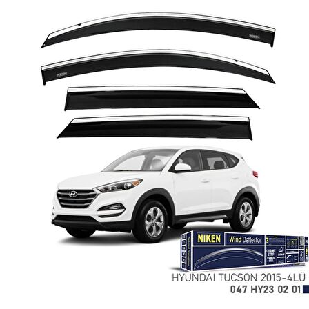 Hyundai Tucson Niken Kromlu Cam Rüzgarlığı 4lü Set 2015 2020