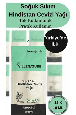 Tek Kullanımlık Soğuk Sıkım Hindistan Cevizi Yağı
