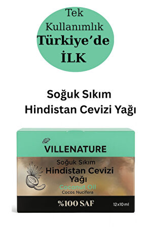 Tek Kullanımlık Soğuk Sıkım Hindistan Cevizi Yağı