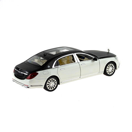 1:24 Ölçek Die-cast Model Metal Araba Süper Sedan Siyah Işıklı