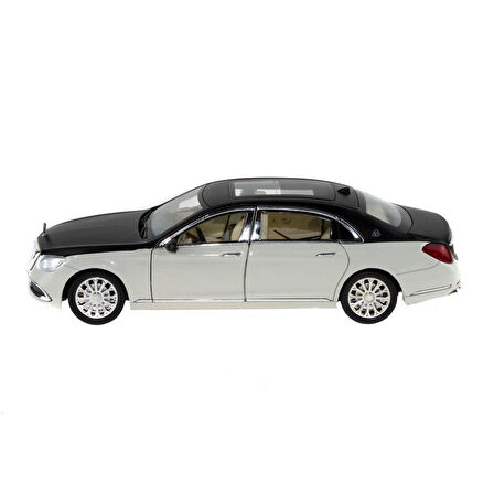 1:24 Ölçek Die-cast Model Metal Araba Süper Sedan Siyah Işıklı