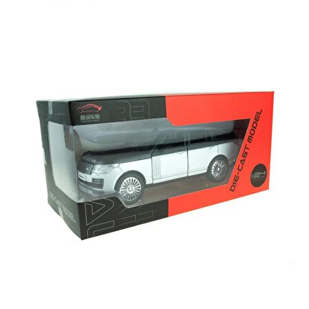 1:24 Ölçek Metal Model Super Suv Çek Bırak Işıklı Sesli Beyaz Syh