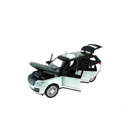 1:24 Ölçek Metal Model Super Suv Çek Bırak Işıklı Sesli Beyaz Syh