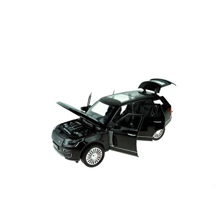 1:24 Ölçek Metal Model Super Suv Çek Bırak Işıklı Sesli Siyah