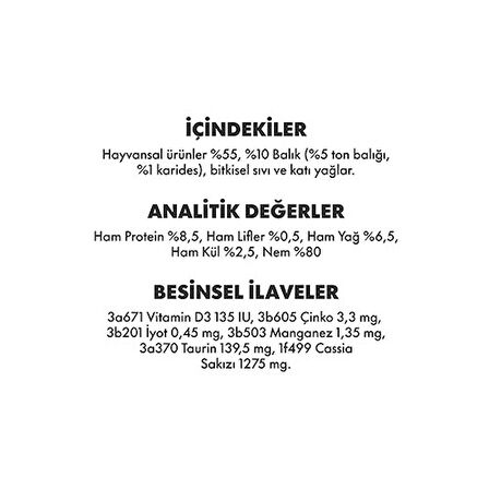 Pro Performance Ultra Premium Ton Balıklı ve Karidesli Yetişkin Kedi Konservesi 12 Adet 400 Gr 