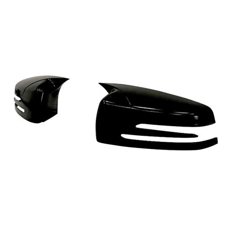 Sts Oto Aksesuar Mercedes Benz W176 2012-2018 Batman Yarasa Ayna Kapağı Piano Black Abs Plastik
