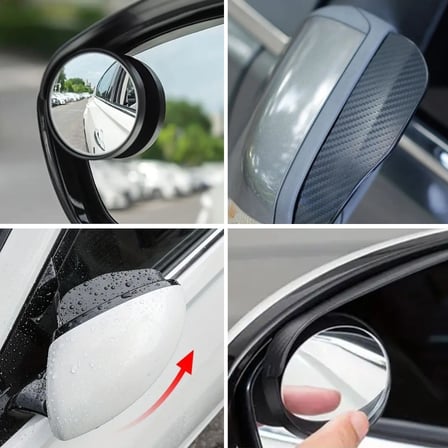 2 Adet Kendinden Aynalı Karbon Fiber Görünümlü Araba Yan Ayna Yağmur Koruyucuları Yağmur &amp;amp; Kar Kalkanı Visörler (5671) gotlthmngoxx