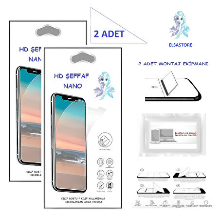 Samsung Galaxy Z FOLD 5 ÖN Nano Ekran Koruyucu 2 Adet Ultra İNCE Esnek Hd Şeffaf