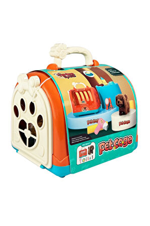 Taşıma Çantalı Hareketli Pilli Köpek Set Sesli Işıklı Yürüyen Köpek Taşıma Çantalı Aksesuarlı Set