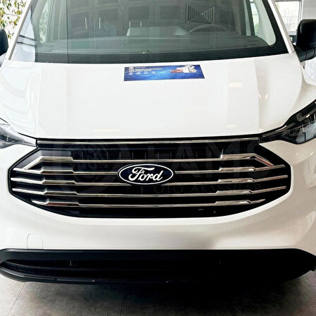 Ford Transit Custom 2023 > Ön Panjur 7 Parça Paslanmaz Çelik