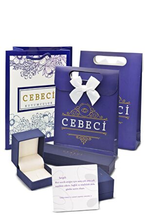 Cebeci 22 Ayar Taşlı Kemer Altın Yüzük