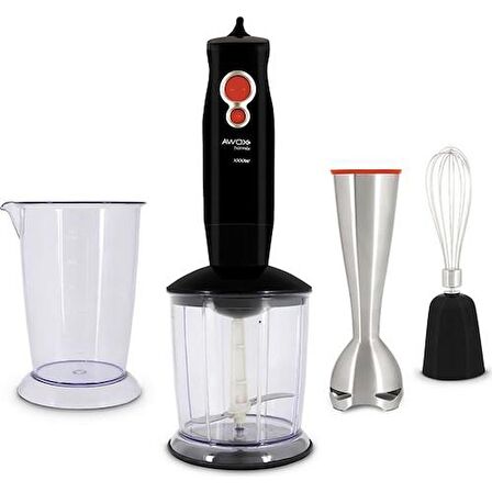 Awox Barmix 3 in 1 1000 W Mikser & Blender Seti (Doğrama, parçalama, çırpma) ÇELİK UÇLU