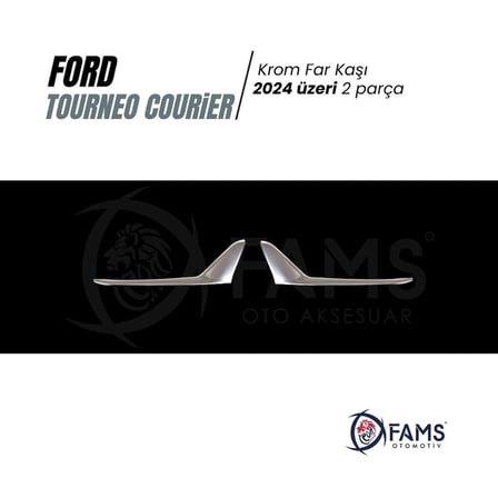 Ford Tourneo Courier Krom Far Kaşı 2 Prç. 2024 üzeri Paslanmaz Çelik