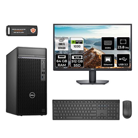 Dell OptiPlex 7010MT i5 13500 64GB 512GB SSD GT1030/4GB FDOS N010O7010MTU MASAÜSTÜ PC & 23.8" MONİTÖR