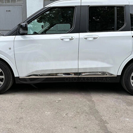 Ford Tourneo Courier Krom Yan Kapı Çıtası 4 Parça 2024 Üzeri Paslanmaz Çelik