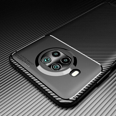 Smcase Xiaomi Mi10T Lite Kılıf Negro Karbon Dokulu Silikon