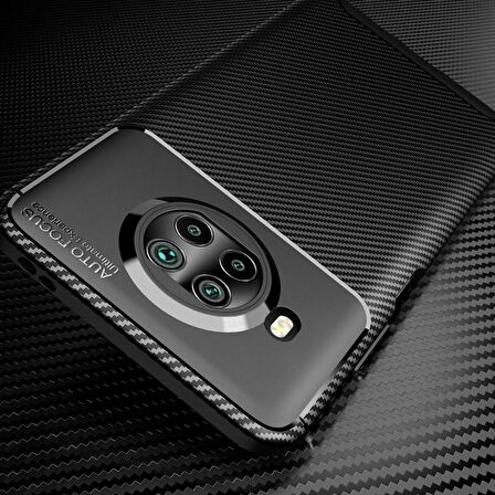 Smcase Xiaomi Mi10T Lite Kılıf Negro Karbon Dokulu Silikon