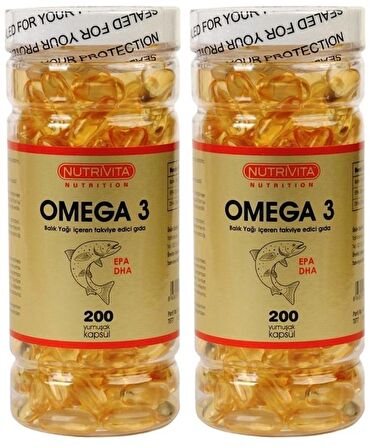 Omega 3 Balık Yağı 1000 Mg 2x200 Kapsül