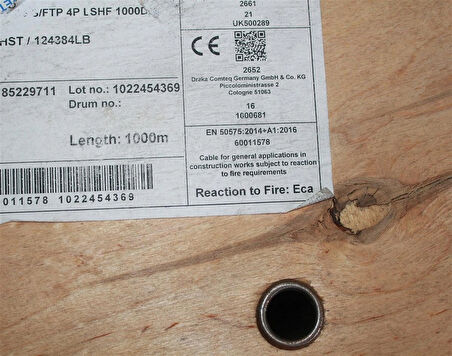 Draka 124384LB Cat7 S/FTP 4P LSHF 1000 m Kablo – Yangına Dayanıklı / Eca Sınıfı