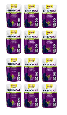 Gimcat Shinycat Pouch Ton ve Somon Balıklı Kedi Yaş Mama 70 Gr. X 12 Adet