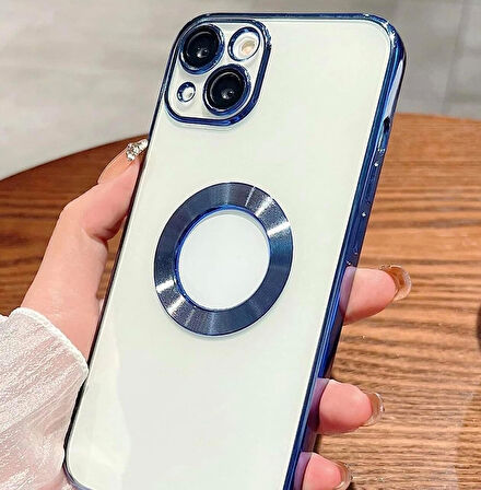 İPHONE XR UYUMLU OMEGA LAZER KESİM YUMUŞAK KILIF KAMERA KORUMALI ŞIK TASARIM SİLİKON ŞEFFAF KENAR SİERRA MAVİ