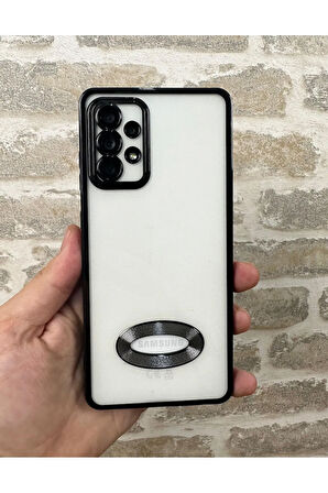 SAMSUNG A13 4G UYUMLU OMEGA LAZER KESİM YUMUŞAK KILIF KAMERA KORUMALI ŞIK TASARIM SİLİKON ŞEFFAF KENAR SİYAH