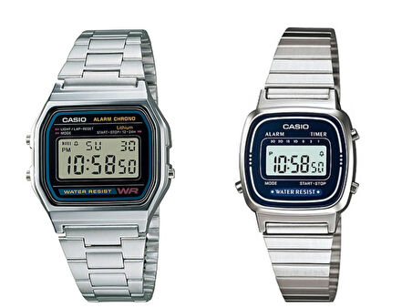 Casio A168WA-1WDF - LA670WA-2DF Çift Kol Saati