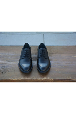 BerenniM561 Erkek Kışlık Kundura Hakiki Deri  Kauççuk Taban Bağlı