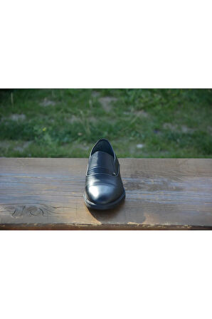 BerenniM575 Erkek Kışlık Kundura Hakiki Deri  Kauççuk Taban Bağsız