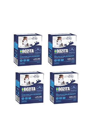 Bozita Ren Geyikli Tahılsız Köpek Yaş Maması 370 Gr. X 4 Adet