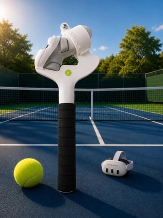 Meta Quest 3 / 3S uyumlu VR Gözlük Tenis Raketi Adaptör /  Raket Grip Aparat