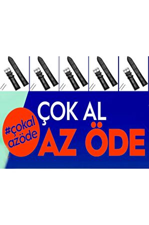 Siyah Kroko Hakiki Dana Derisi Çok Al Az Öde 22 mm 5 Adet fiyatıdir