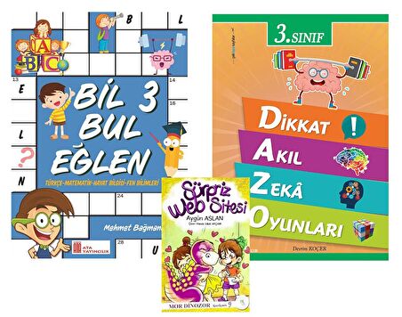Ata 3.Sınıf Bil Bul Eğlen + Dikkat Akıl Zeka Oyunları