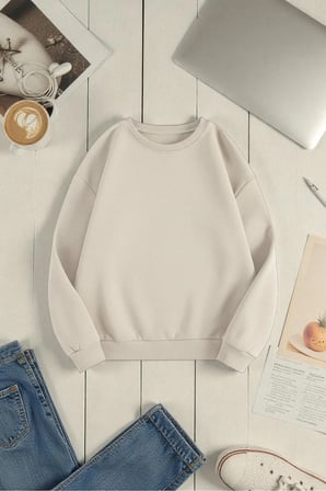 Unisex Rome Itally Tasarım Baskılı Bisiklet Yaka Sweatshirt