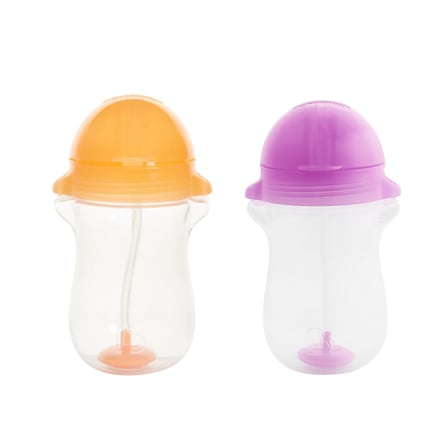 Munchkin Tıklama Kilitli Uçlu Alıştırma Bardağı 12AY+296 ml ,turuncu ve Mor